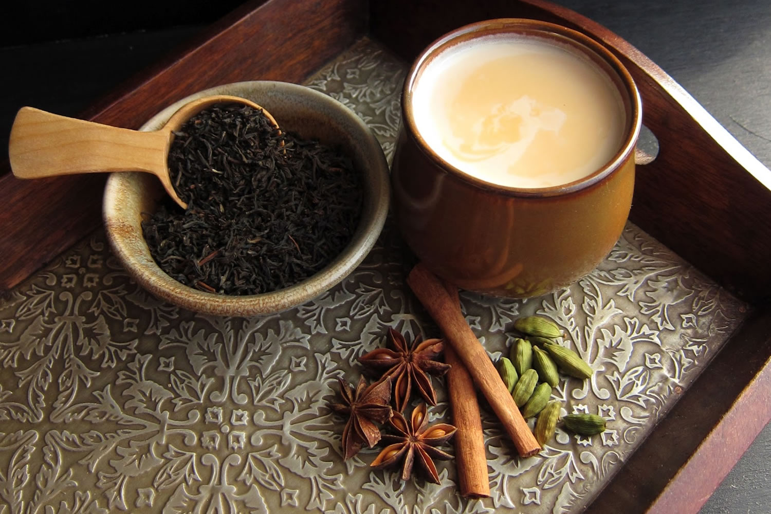 Masala Chai. Bebida de Té Negro con Especias.