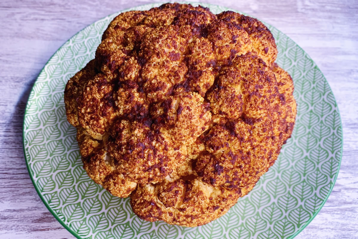 Coliflor asada con especias